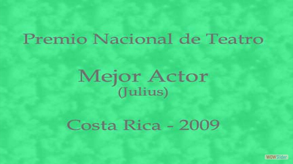Premio Nacional de Teatro - 2009